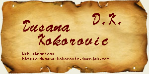 Dušana Kokorović vizit kartica